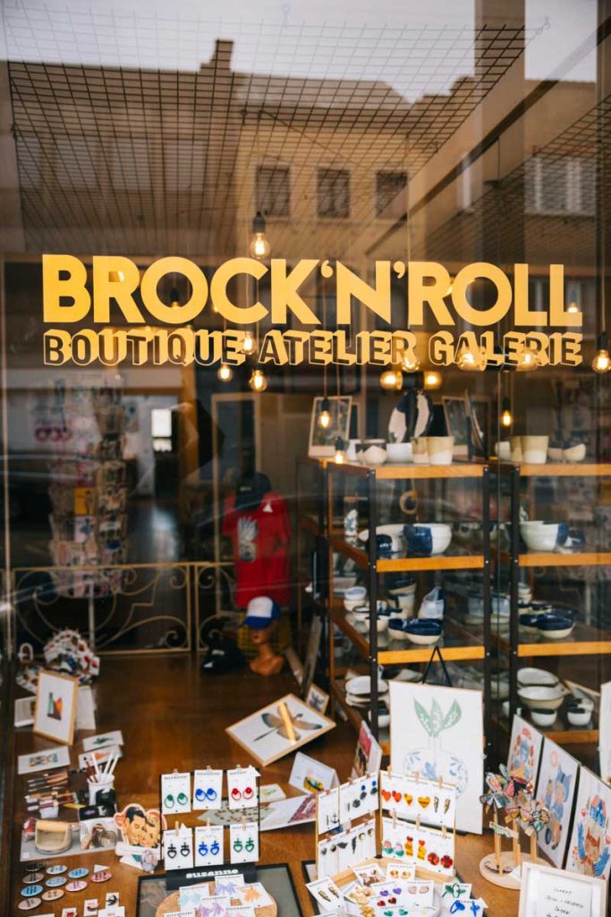 La boutique d'artiste Brock'nroll à La Louvière. crédit photo : Clara FERRAND - blog Wildroad 